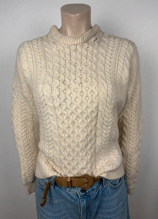 Vintage Aran Merino Wool Sweater Cream Irish Cable Knit Fisherman Jumper Thick Warm M, brand: Vintage Dressing, condition: Very good, size: M / 38 / 10, €37.90, €40.50 includes Buyer Protection