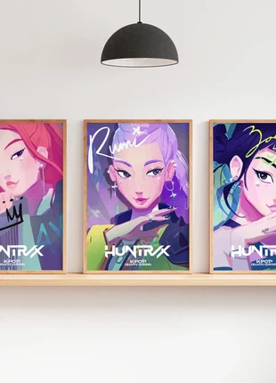 Triple poster huntrix kpop demon hunter, merk: Kpop demon hunters, staat: Nieuw, € 11,50, € 12,78 inclusief Kopersbescherming