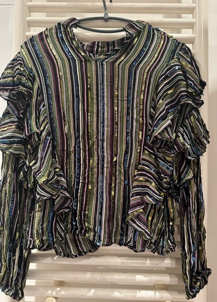 Haut à paillettes Zara / Taille S, merk: Zara, staat: Heel goed, maat: S / 36 / 8, € 13,00, € 14,35 inclusief Kopersbescherming