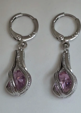 Oorbellen sterling zilver 925 roze, staat: Nieuw zonder prijskaartje, € 3,00, € 3,85 inclusief Kopersbescherming