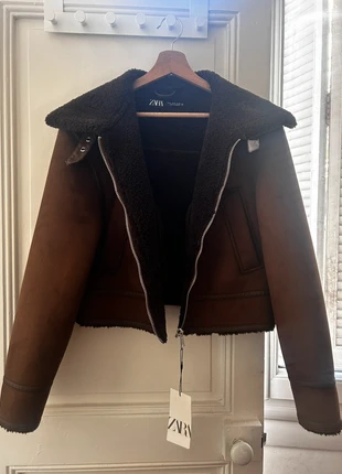 Blouson marron, marca: Zara, estado: Novo com etiquetas, tamanho: M / 38 / 10, €34.99, €37.44 inclui Proteção do Comprador
