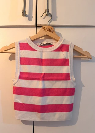 Striped crop top - Zara, brand: Zara, condition: Very good, size: S / UK 8-10, £3.00, £3.85 includes Buyer Protection