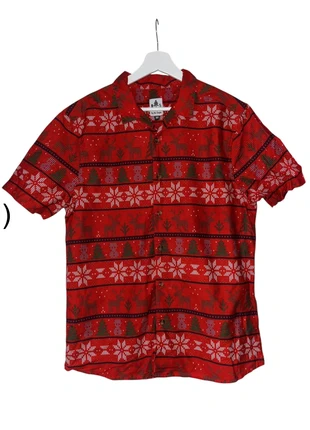 George 'Tis the Season Ugly Christmas Sweater Style Short Sleeve Button-Up Shirt - Size M C18, brand: George, condition: New without tags, size: M, £2.50, £3.33 includes Buyer Protection