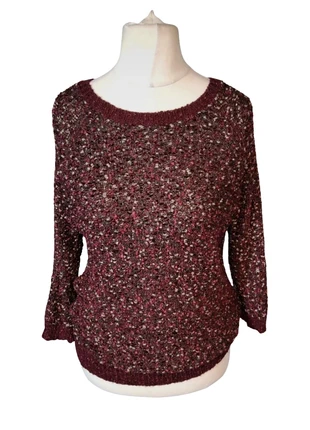 BM Collection Red & Gold Knit Jumper – Size M (Fits size 12/14), brand: BM, condition: Very good, size: M / UK 12-14, £3.00, £3.85 includes Buyer Protection