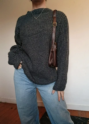 Gros pull vintage gris chunky knit – T M/L, marque: Vintage Dressing, état: Très bon état, taille: L / 40 / 12, 13,80 €, 15,19 € Protection acheteurs (Pro) incluse