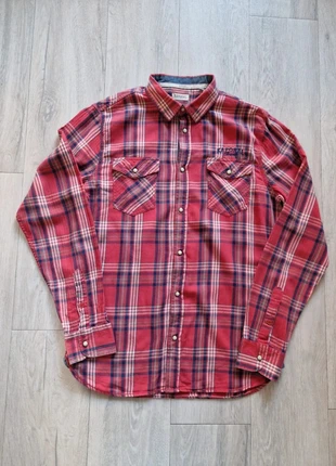 Chemise à carreaux rouge Kaporal - Taille M, merk: Kaporal, staat: Heel goed, maat: M, € 8,00, € 9,10 inclusief Kopersbescherming