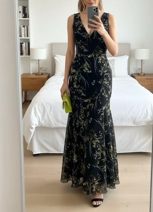 Vestido Zara M comprido em Tule com forro estampado costas abertas, marca: Zara, estado: Novo com etiquetas, tamanho: M / 38 / 10, €22.50, €24.33 inclui Proteção do Comprador