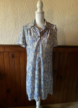 Robe chemise à motif bleu et jaune vintage Daxon Taille 4XL / 48, merk: Daxon, staat: Heel goed, maat: 4XL / 48 / 20, € 7,00, € 8,05 inclusief Kopersbescherming