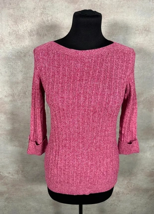 Pull Maille Torsadée Cable Knit Vintage Karen Scott rose vif cotele bateau taille S, marca: Vintage Dressing, estado: Muito bom, tamanho: S / 36 / 8, €12.00, €13.30 inclui Proteção do Comprador Pro