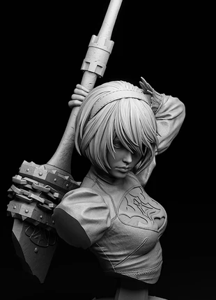 Buste 2B 3D Résine – Inspiré de Nier: Automata, marca: Impression, estado: Nuevo sin etiquetas, 6,99 €, 8,04 € Protección al comprador Pro incluida