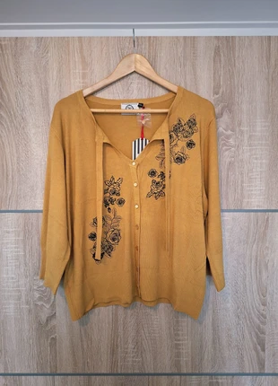 Dancing Days by Banned - "Delilah" Cardigan - Mustard Yellow - Maat 48 / 4XL, merk: Dancing Days by BANNED, staat: Nieuw met prijskaartje, maat: 4XL / 48 / 20, € 22,50, € 24,33 inclusief Kopersbescherming Pro