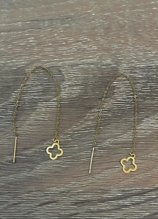 boucles d’oreilles dorées enfilantes à pendentif trèfle, brand: ZAG, condizioni: Ottime, €14.00, €15.40 include la Protezione acquisti