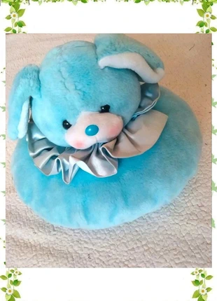 🍀Peluche Vintage Perro/Conejo Azul con Volante de Satén 80s, marque: La Boutique, état: Très bon état, taille: Taille unique, 16,00 €, 17,50 € Protection acheteurs incluse