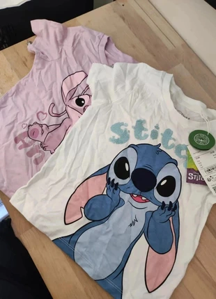 cadeau noel Lot 2 t-shirts Disney fille C&A 4 ans 104 cm – Stitch & Angel Etiquette neuve, brand: Disney, condition: New with tags, size: 4 years / 104 cm, €14.00, €15.40 includes Buyer Protection