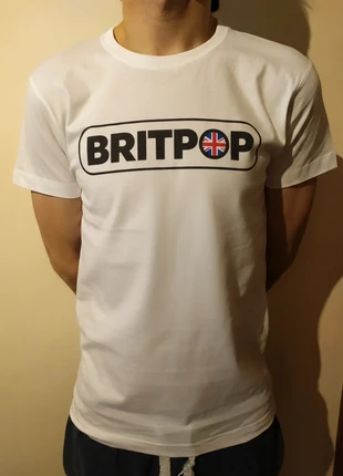 Britpop Men’s T-Shirt – Union Jack Edition, marque: popbrit, état: Très bon état, taille: M, 12,00 €, 13,30 € Protection acheteurs (Pro) incluse