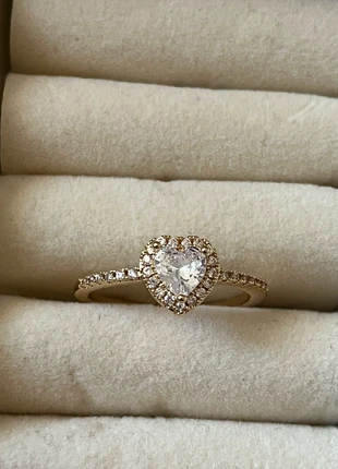 Bague cœur doré tendance en acier inoxydable, marca: Tendance, estado: Novo sem etiquetas, tamanho: 20,2 mm Ø / 25, €4.50, €5.43 inclui Proteção do Comprador