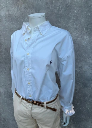 Chemise Ralph Lauren Blanche - Cavalier Bleu - Taille XL, marca: Ralph Lauren, estado: Muito bom, tamanho: XL / 42 / 14, €54.90, €58.35 inclui Proteção do Comprador
