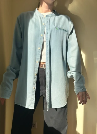 Gsus Amsterdam Bluse M hellblau Hemd langarm Loosefit Jeanshemd hellblau, marque: Gsus, état: Très bon état, taille: M, 15,00 €, 16,45 € Protection acheteurs incluse