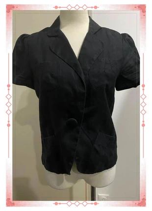 Veste légère Naf Naf manches courtes Ramie Vintage cintrée noir Taille L, brand: Naf Naf, condition: Very good, size: L / 40 / 12, €7.90, €9.00 includes Buyer Protection