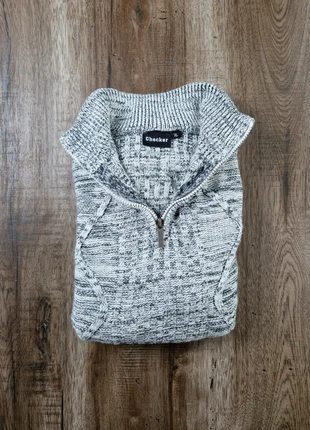 Pull 1/4 zip col montant gris chiné Checker maille torsadée taille XL, marque: Checker, état: Très bon état, taille: XL, 9,90 €, 11,10 € Protection acheteurs (Pro) incluse