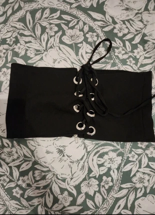 Black corset style waist belt - zip back, brand: NO LABEL, condition: Very good, size: 36 inches, £3.00, £3.85 includes Buyer Protection