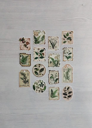 Stickers botanica stile vintage | scrapbooking junkjournal journaling, condizioni: Ottime, €2.60, €3.43 include la Protezione acquisti Pro