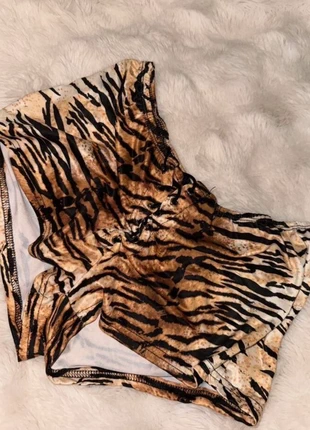 Tiger print high waist mini shorts, brand: Vintage Dressing, condition: Very good, size: S / 36 / 8, €39.00, €41.65 includes Buyer Protection