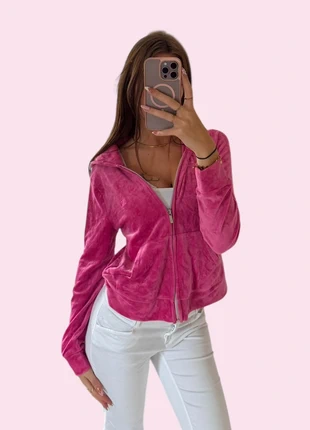 Authentic Juicy Couture 2000s Velour Zip Hoodie – Barbie Pink – Vintage Y2K (M), merk: Juicy Couture, staat: Heel goed, maat: M / 38 / 10, € 31,99, € 34,29 inclusief Kopersbescherming