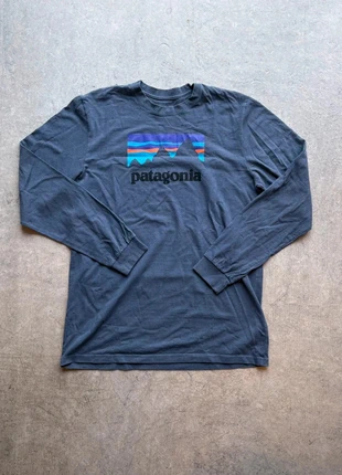 Sweat T-shirt à manches longues Patagonia motif central Bleu/Noir Taille M unisexe, marca: Patagonia, estado: Muy bueno, tamaño: M, 34,30 €, 36,72 € Protección al comprador incluida