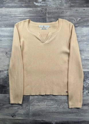 Pull col V Tommy Hilfiger Beige Taille M, marke: Tommy Hilfiger, zustand: Sehr gut, größe: M / 38 / 10, 19,00 €, 20,65 € beinhaltet Vinted-Käuferschutz Pro