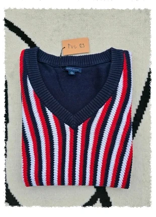 Pull Torsadé Tommy Hilfiger Col V Taille XS bleu marine blanc rouge Femme Women PULL89, brand: Tommy Hilfiger, condition: Very good, size: XS / 34 / 6, €16.99, €18.54 includes Buyer Protection Pro