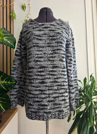 Pull gris chiné en grosse maille acrylique laine angora - Maje - taille 2 - M - 38/40, brand: Maje, condition: Very good, size: M / 38 / 10, €40.00, €42.70 includes Buyer Protection