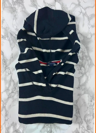 Sweat/Pull Tommy Hilfiger Noir à rayure blanche / Col à capuche / Logo brodé / Taille L Femme, marque: Tommy Hilfiger, état: Très bon état, taille: L / 40 / 12, 23,00 €, 24,85 € Protection acheteurs incluse