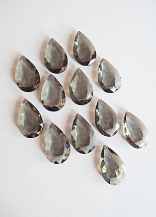 Vintage pendenti goccie in vetro colorato marone grigio, luci lampada chandelier, reclycling, brand: Vintage, condizioni: Ottime, €10.00, €11.20 include la Protezione acquisti
