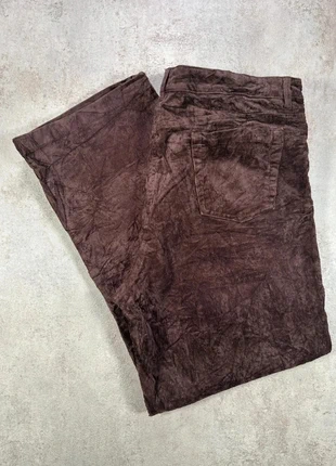 Pantalon En Velours Côtelé / Corduroy canda prune texturé taille 46, brand: Vintage Dressing, condizioni: Ottime, taglia: IT 54 | W44, €9.00, €10.15 include la Protezione acquisti Pro