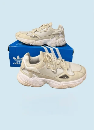 Adidas Originals Falcon Trainers – Off White / Cream (UK 8, EU 42), brand: adidas, condition: Good, size: 8, £15.00, £16.45 includes Buyer Protection