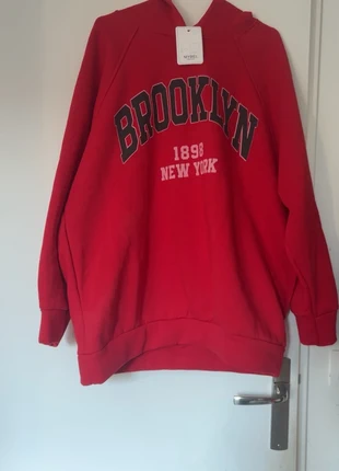 Sweat-shirt Rouge à Capuche Femme Oversize Molletonné et Taille Unique, condition: New with tags, size: One size, €23.00, €24.85 includes Buyer Protection