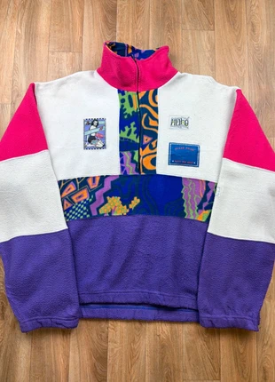 Veste polaire Vintage Retro 90s multicolor crazy fleece Jacket | Taille XL, marca: Vintage Dressing, estado: Muito bom, tamanho: XL, €50.00, €53.20 inclui Proteção do Comprador
