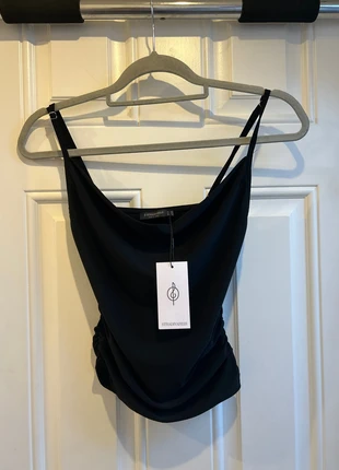 Black cowl neck top, marque: Stradivarius, état: Neuf avec étiquette, taille: XS / 34 / 6, 7,50 €, 8,58 € Protection acheteurs incluse