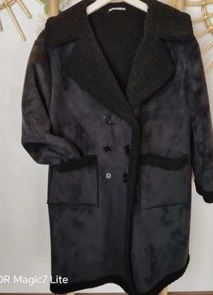Manteau noir femme tout doux et chaud 🌸, marque: Made In Italy, état: Très bon état, taille: XXL / 44 / 16, 24,90 €, 26,85 € Protection acheteurs incluse
