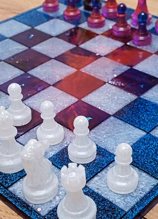 Échiquier 31/31cm résine époxy, condition: Good, €35.00, €37.45 includes Buyer Protection