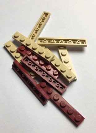Dark Red/Tan Plate 1x6 - 78329 x10, brand: LEGO, condizioni: Nuovo senza cartellino, taglia: Taglia unica, €1.00, €1.75 include la Protezione acquisti