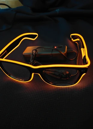 Neon LED EL Wire Clear Light Up Glasses with three Modes of Light, brand: NO LABEL, condition: New with tags, £6.99, £8.04 includes Buyer Protection