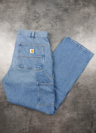 Jeans Double knee carhartt bleu taille 32×32 coupe droite, brand: Carhartt, condition: New without tags, size: M, €44.90, €47.85 includes Buyer Protection Pro