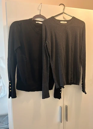 Lot de 2 pulls Zara noir et gris, marque: Zara, état: Très bon état, taille: M / 38 / 10, 4,50 €, 5,43 € Protection acheteurs incluse