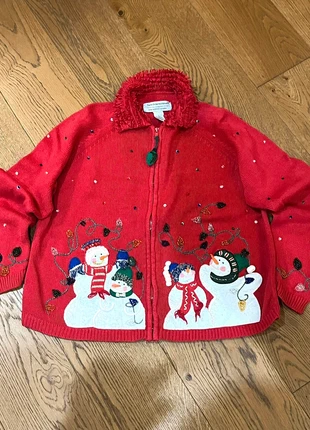 🎄 Tiara Christmas Cardigan 2004 / Gilet Noël Tiara 2004 (L), merk: tiara international 2004, staat: Heel goed, maat: L / 40 / 12, € 25,00, € 26,95 inclusief Kopersbescherming Pro