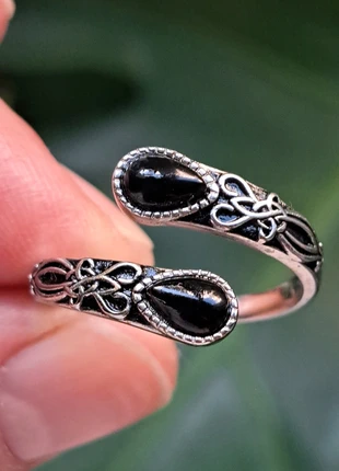 Bague ouverte réglable Argent S925 style Rétro pierre noir femme, marke: Argent, zustand: Sehr gut, größe: Größenverstellbar, 25,00 €, 26,95 € inklusive Vinted-Käuferschutz