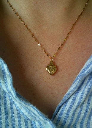 Fraise martelé 🌟 collier acier inoxydable réglable ajustable doré, marca: acier inoxydable, estado: Muy bueno, 8,00 €, 9,10 € Protección al comprador Pro incluida