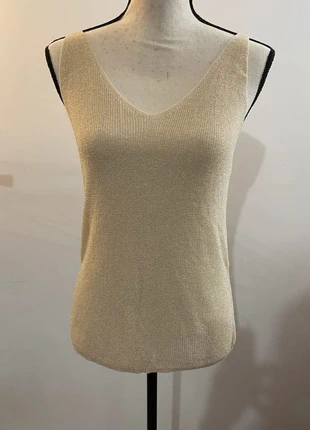 Haut à paillettes beige femme taille unique, condition: Very good, size: S / 36 / 8, €6.90, €7.95 includes Buyer Protection