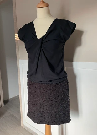 obe fluide soirée noire brillante bimatière marque promod taille 36 S, brand: Promod, condizioni: Nuovo senza cartellino, taglia: S / IT 40 / EU 36, €12.50, €13.83 include la Protezione acquisti